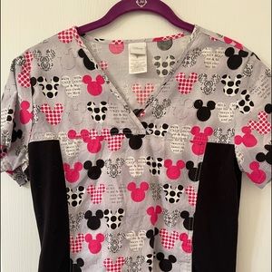 Mickey Mouse scrub top. Size small
